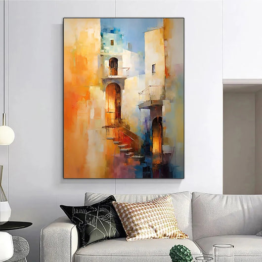 Cuadro Abstracto Moderno Óleo sobre Lienzo - Arte Contemporáneo sin Marco para Sala - Image 6