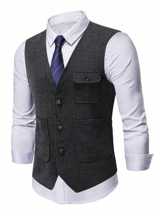 Chaleco Ejecutivo de Corte Clásico para Hombre - Image 9