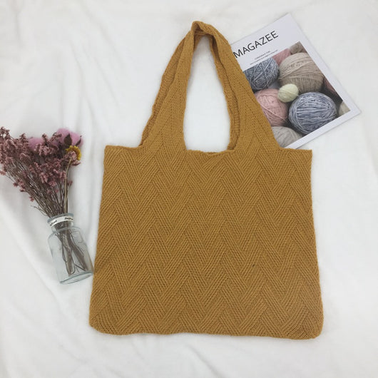 Bolso de Hombro Tejido con Gran Capacidad para Uso Diario - Image 8