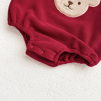 Pijama Enterizo Bebé Osito Cartoon Cálido de Felpa con Capucha - Image 15