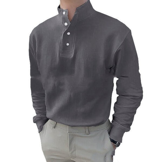 Camisa Clásica de Manga Larga para Hombre con Abertura Lateral - Image 4