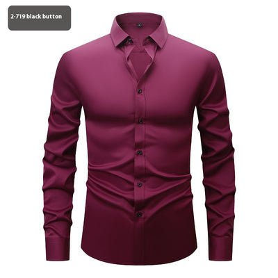 Camisa Elástica Cuatro Direcciones para Hombre - Manga Larga - Image 12