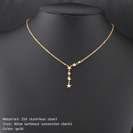 Collar de Cadena Clavícula con Cruz y Perlas Dorado - Image 10