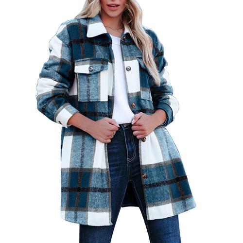 Abrigo Camisero Largo Casual para Mujer - Image 19