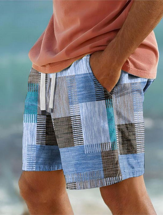 Shorts Casuales para Hombre con Estampado Digital Moderno - Image 5
