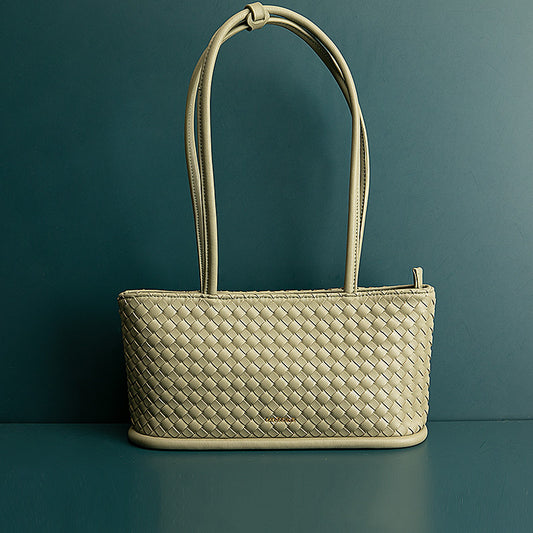 Bolsa Tote Vintage Trenzada con Asa de Hombro