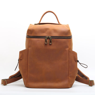 Mochila Retro Cuero Crazy Horse - Múltiples Compartimentos - Image 13