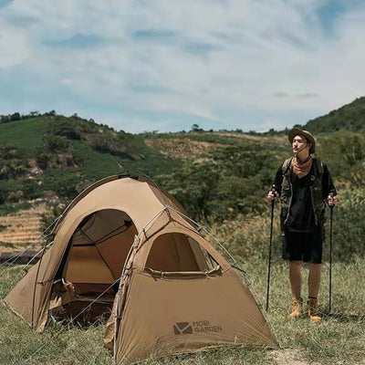 Tienda de Campaña Portátil 2 en 1 con Sala y Dormitorio para Camping