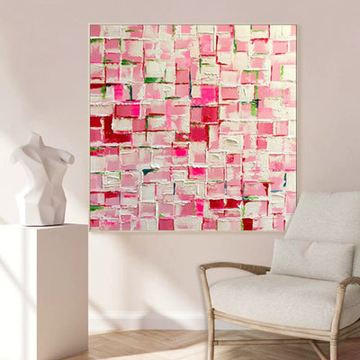 Cuadro Abstracto Moderno Pintado a Mano - Arte Acrílico Colorido para Habitaciones Infantiles y Decoración del Hogar