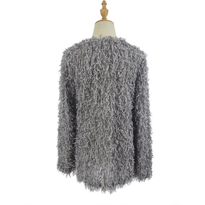 Abrigo Cardigan Largo de Mujer Otoño con Tela Felpa Premium - Image 15