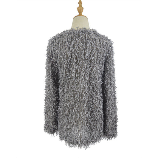 Abrigo Cardigan Largo de Mujer Otoño con Tela Felpa Premium - Image 15