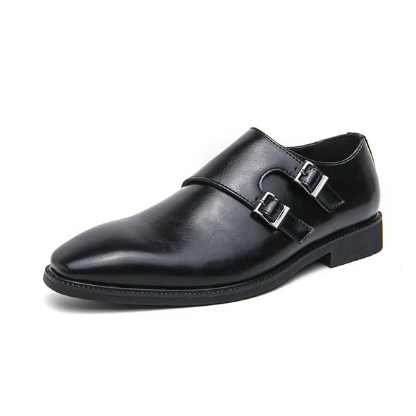 Zapatos Formales de Cuero para Hombre con Hebilla - Elegancia Profesional y Comodidad - Image 5