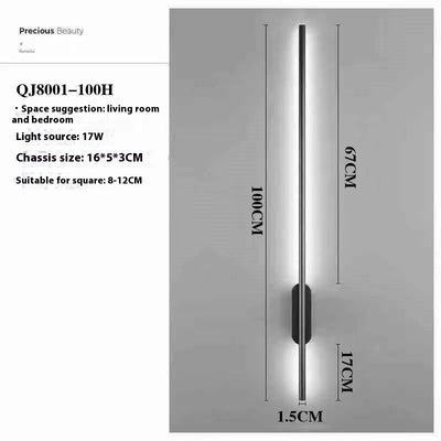 Lámpara de Pared Minimalista Lineal para Dormitorio - Image 7