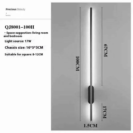 Lámpara de Pared Minimalista Lineal para Dormitorio - Image 7