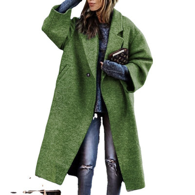 Abrigo Largo de Lana Premium para Mujer - Estilo Europeo y Americano - Image 5