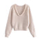 Suéter Pullover Casual Chic con Perlas Decorativas