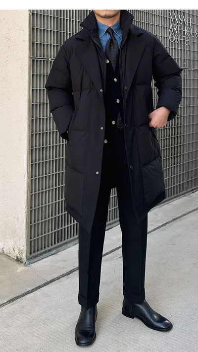 Chaqueta Acolchada Retro Estilo Dos Piezas para Hombre - Image 10
