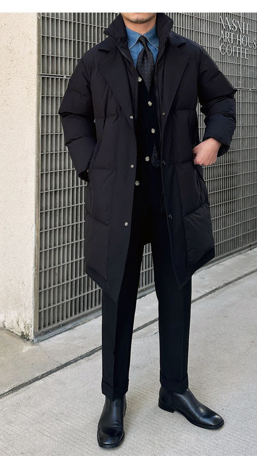 Chaqueta Acolchada Retro Estilo Dos Piezas para Hombre - Image 10