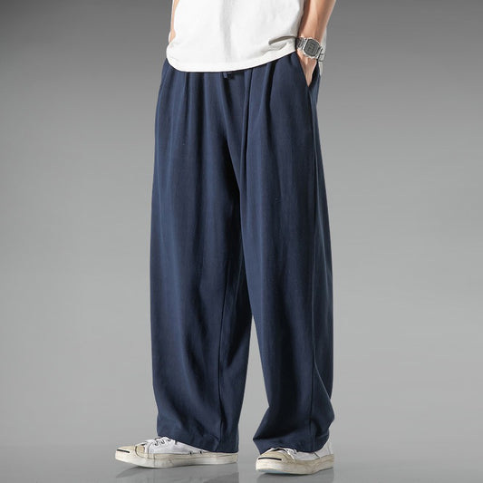 Pantalones Anchos de Lino y Algodón para Tallas Grandes - Cómodos y Transpirables
