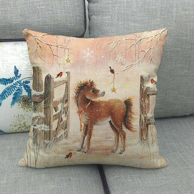 Funda de Almohada de Lino Colección Año Nuevo Navidad - Image 7