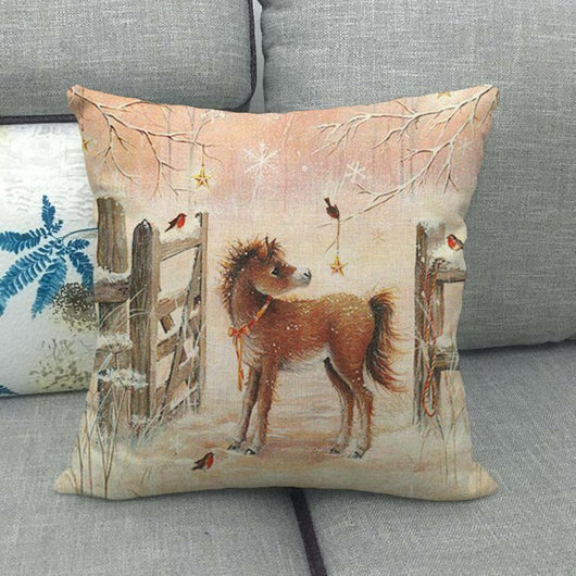 Funda de Almohada de Lino Colección Año Nuevo Navidad - Image 7
