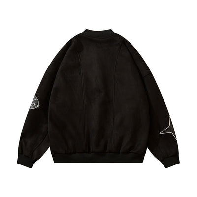 Chamarra Suede Oversize Estilo Universitario para Mujer - Image 20