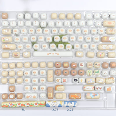 Juego Completo de Keycaps Gato Steamed Bread 7u Complementario - Image 6