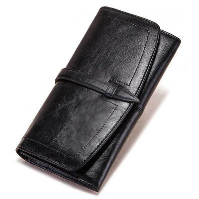 Billetera Retro Grande para Mujer con Cierre de Cremallera y Capacidad Expandible - Image 4