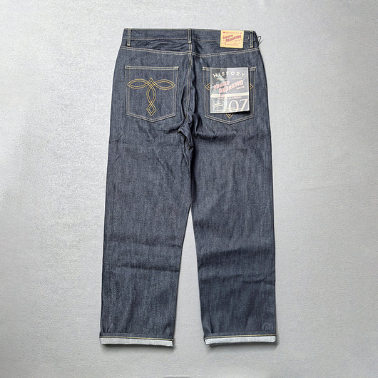Jeans Rectos Rojo Primario para Hombre - Image 4