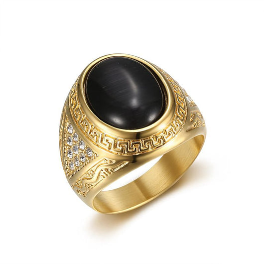 Anillo de Acero Inoxidable y Titanio para Hombre - Diseño Casual - Image 5