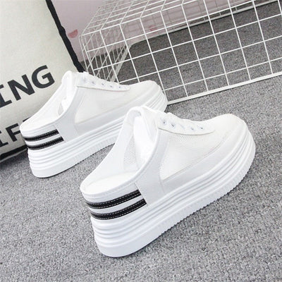 Zapatillas Blancas Transpirables con Malla Hueca para Mujer - Image 13