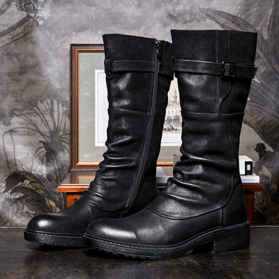 Botas Biker Altas de Plataforma con Cierre Lateral para Hombre - Image 13