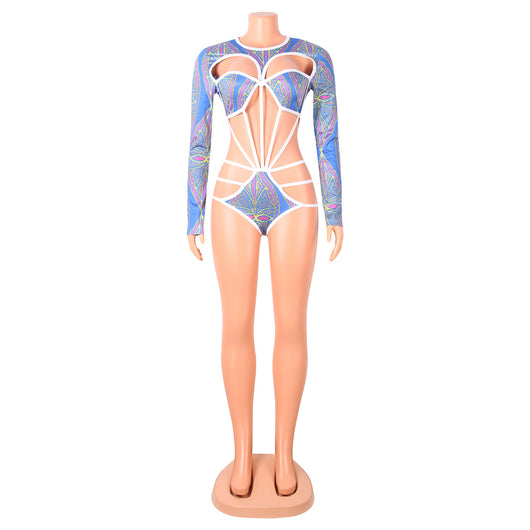 Bodysuit Manga Larga Calado con Estampado Digital - Image 13