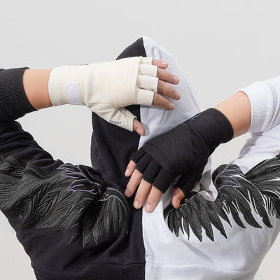 Guantes de Entrenamiento Medio Dedo con Muñequera Integrada para Boxeo y Fitness - Image 4