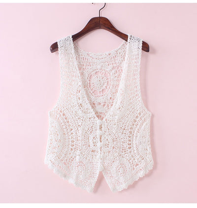 Chaleco de Encaje Calado para Mujer - Diseño Fresco y Elegante - Image 3