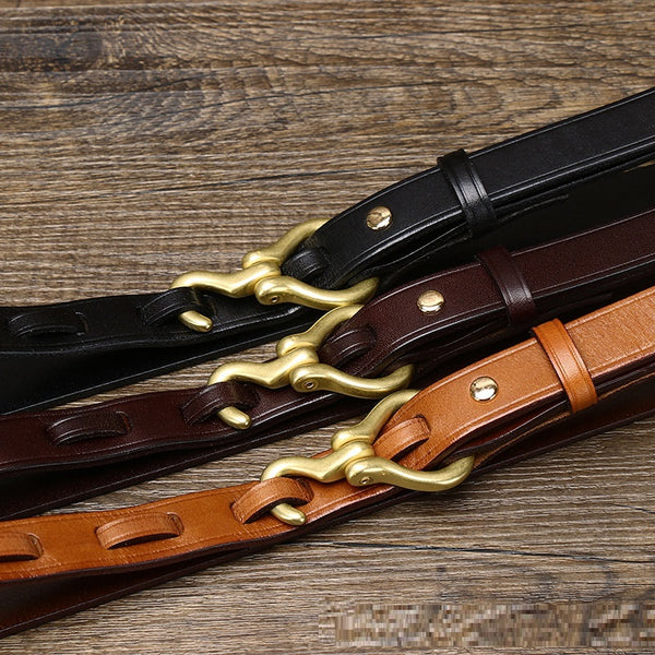 Cinturón Delgado Retro para Mujer - Accesorio Versátil Hecho a Mano