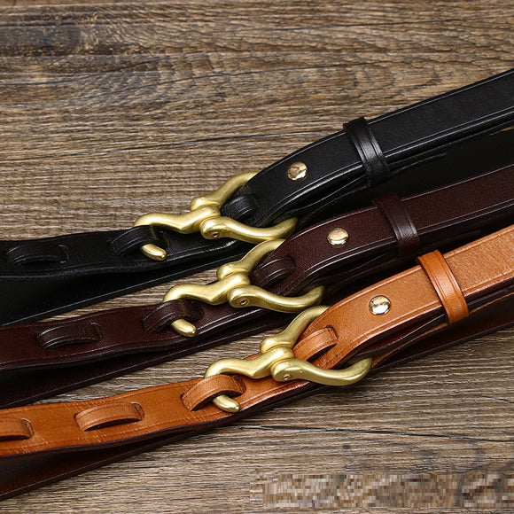 Cinturón Delgado Retro para Mujer - Accesorio Versátil Hecho a Mano