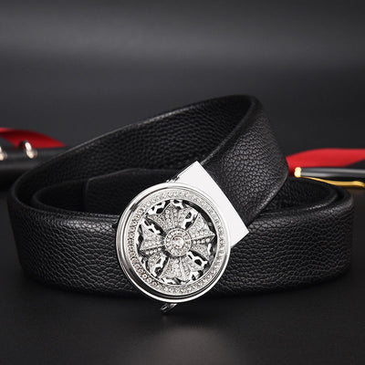 Cinturón Automático para Hombre con Hebilla Giratoria y Cristal Diamante 3.5cm - Image 15