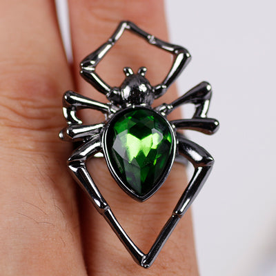 Anillo Araña Retro con Cristales Incrustados - Diseño Gótico Creativo - Image 4