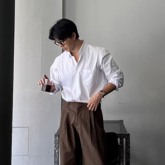 Camisa Suelta de Manga Larga para Hombre - Primavera y Otoño - Image 2