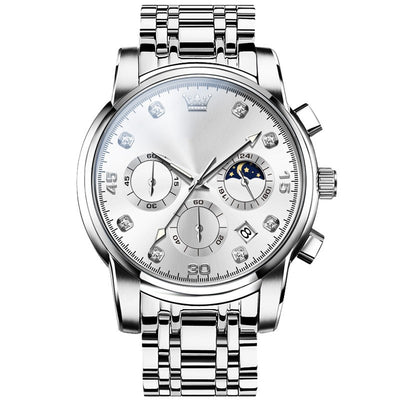 Reloj de Cuarzo Multifuncional para Hombre en Acero Inoxidable - Image 9