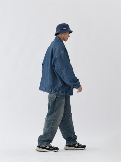Jeans Anchos de Largo Completo Splash Ink para Hombre - Image 18