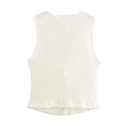 Conjunto Texturizado: Chaleco y Pantalón Recto - Image 38