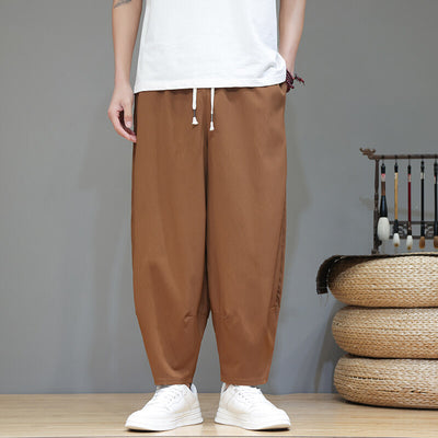 Pantalones Cortos de Verano Hombre - Seda de Hielo Ligeros Pierna Ancha - Image 9