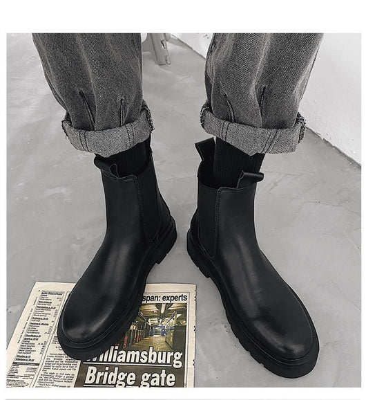 Botas Martin Chelsea Altas para Hombre Estilo Británico Clásico - Image 8