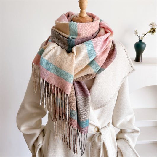 Bufanda Unisex Otoño Invierno con Borlas - Versátil para Cualquier Estilo - Image 7