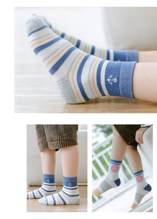 Calcetines de Algodón con Diseños Animados a Juego de Colores para Niños y Niñas - Image 2