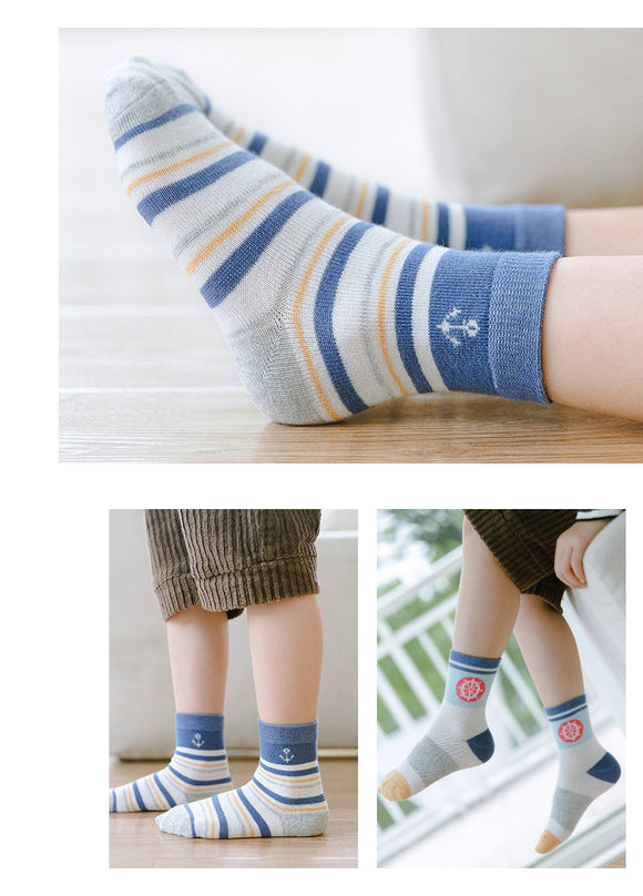 Calcetines de Algodón con Diseños Animados a Juego de Colores para Niños y Niñas
