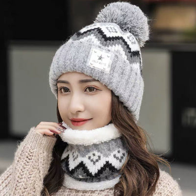 Gorro Tejido Grueso con Pompón de Terciopelo - Protección Auditiva y Calidez - Image 6