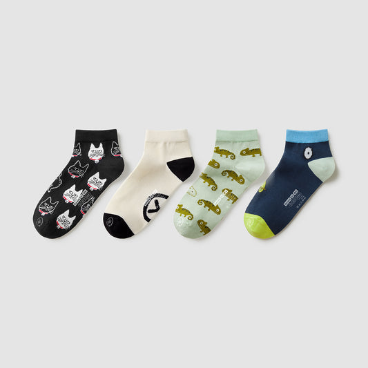 Calcetines Deportivos de Algodón con Diseño Gato y Perro - Image 2